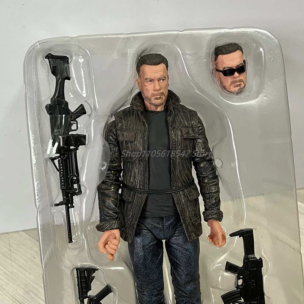 Terminator Figure 2 Judgment Day T-800 Arnold Schwarzenegger Dark Fate Elderly Sarah Connor Figure Model Toy Doll Gifts