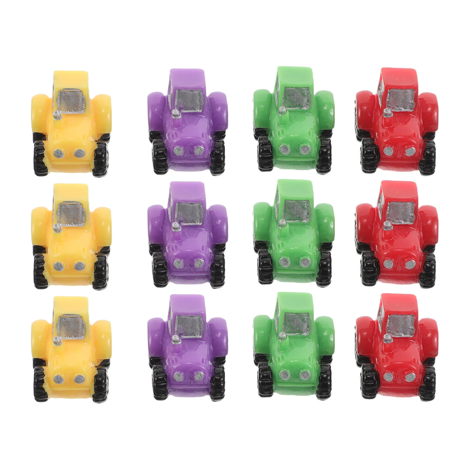 

12Pcs Mini Resin Tractor Farm Decorations Realistic Dollhouse Accessories for Fairy Garden Micro Landscape Scene Enhancing