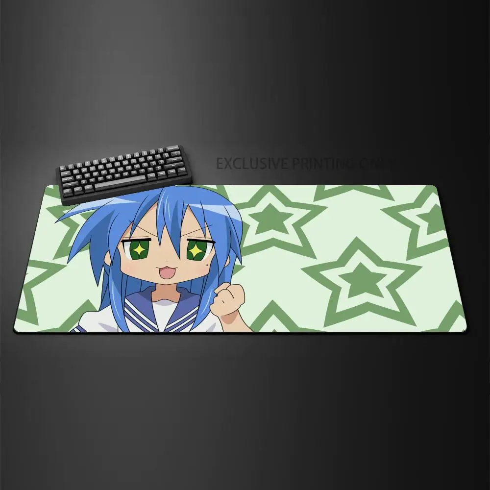 Konata Izumi Anime Kawaii Mousepad Cute Keyboard Office Large Desktop Mouse Pad Game Non Slip Playmat Custom HD Rubber Table Mat