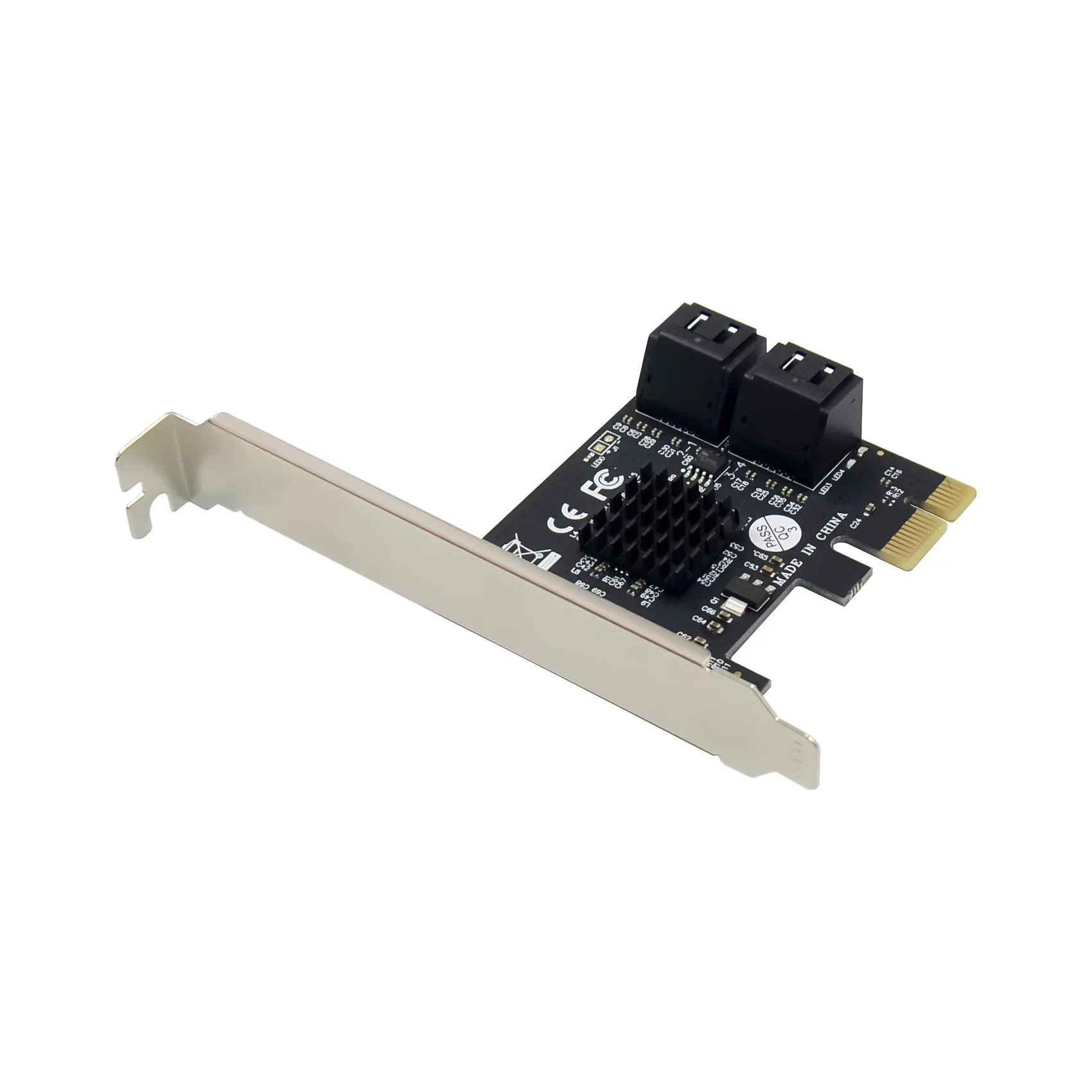 

PCIe to 4 Ports SATA 3 III 3.0 6 Gbps SSD Adapter PCI-e PCI Express x1 Controller Board Expansion Card Support x4 x6 x8 x16