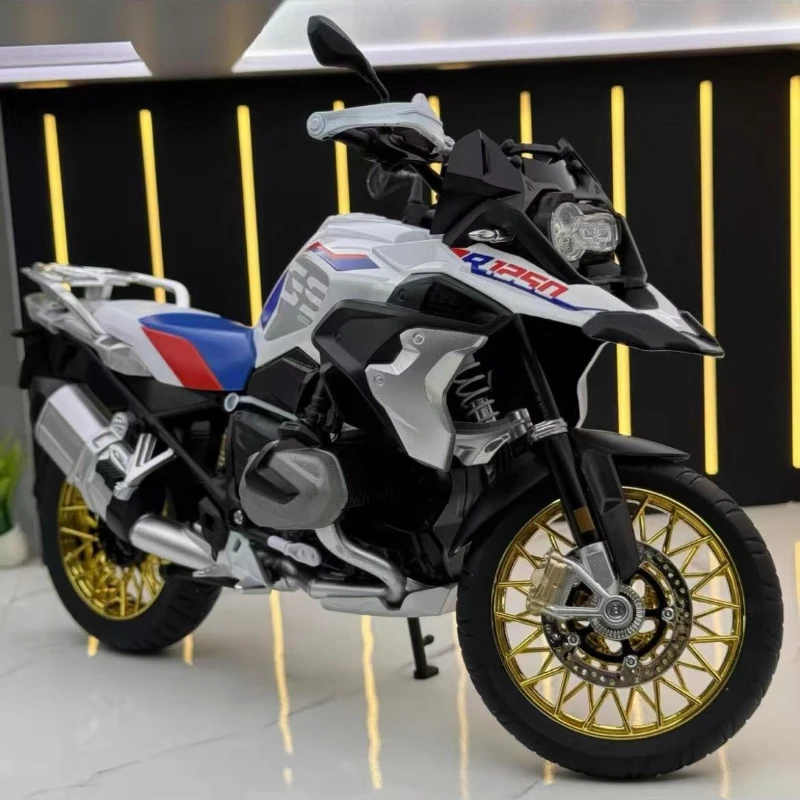 

1: 9 BMW R1250GS Simulation Children's high-end ornaments, gifts, and toys with sound and light alloy die-casting models