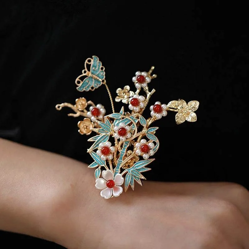 Classical Chinese Style Brooch Premium Exquisite Elegant Delicate Autumn Winter Coat Corsage Pin Cheongsam Clasp Design Sense