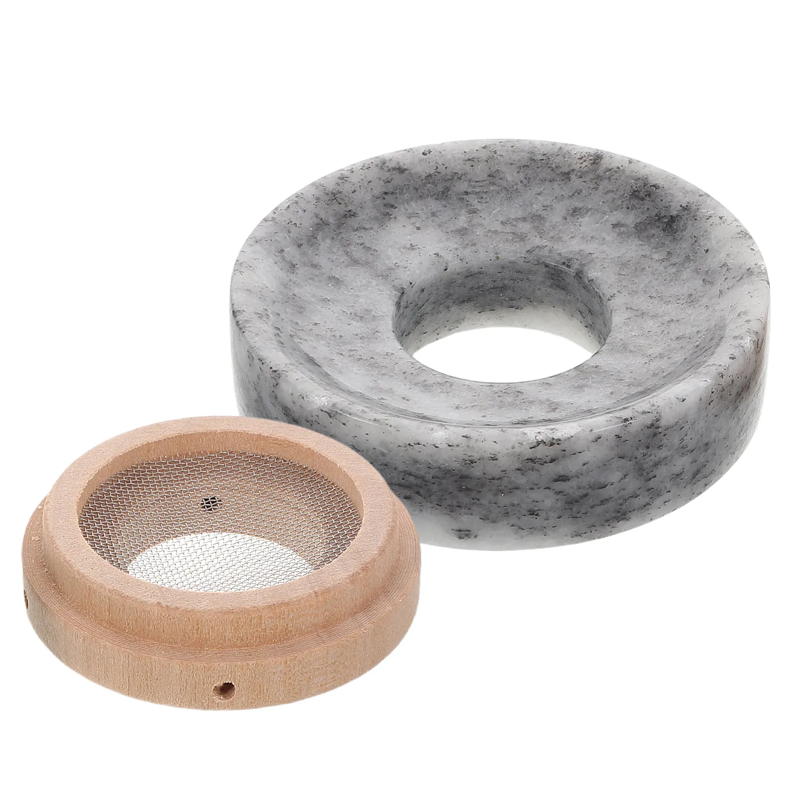 1 Set Moxibustion Jade Ring Abdominal Care Anti-Scald Heat Insulation Pad Ginger Salt Isolation Traditional Therapy Portable