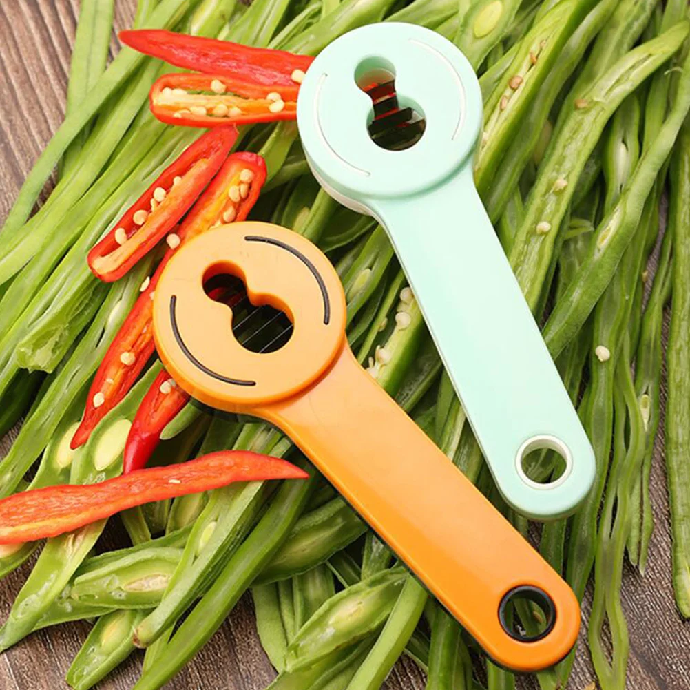 

2 шт., нарезка для фасоли из нержавеющей стали, светло-зеленая овощерезка для снежных бобов, кухонные инструменты, ломтик длинных фасолей, быстро