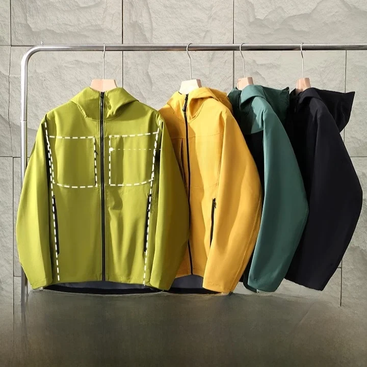 

Outdoor Men's Softell Jaet 3D Tailoring Warm Fce Hooded Windproof Water-resistant Youth Faion Autumn Stand Fit