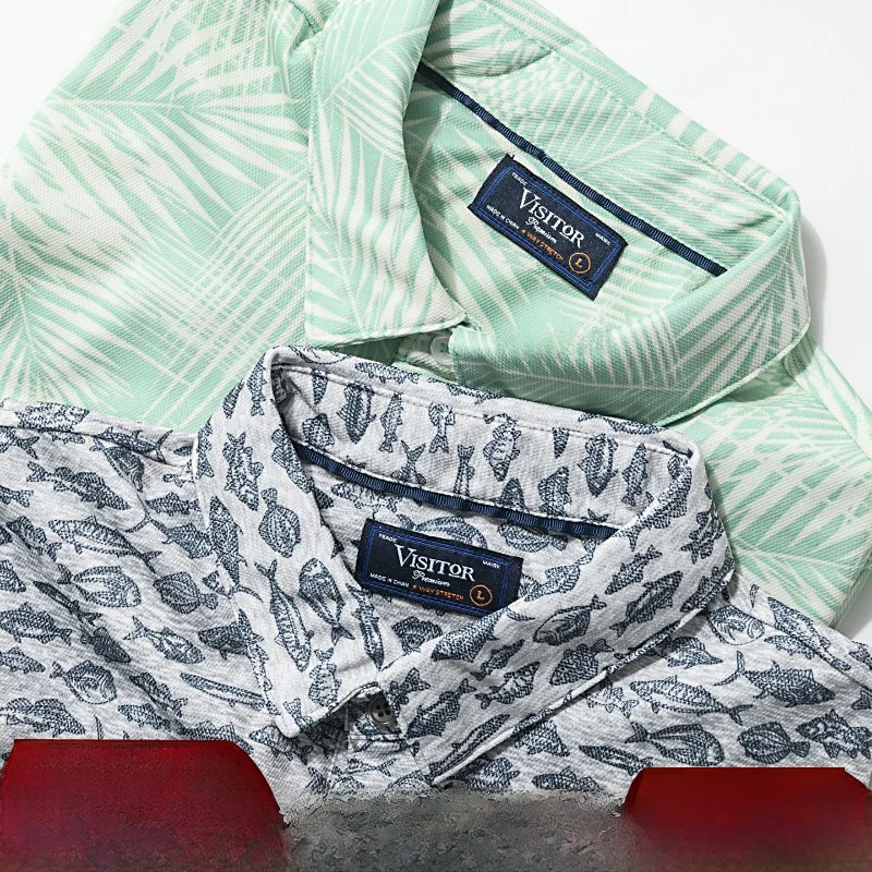 Camiseta  Euroline de Alta Gama para Hombre, Verano, Moda Casual, Lavada, Transpirable, Retro, Manga Corta, Corte Estánda...