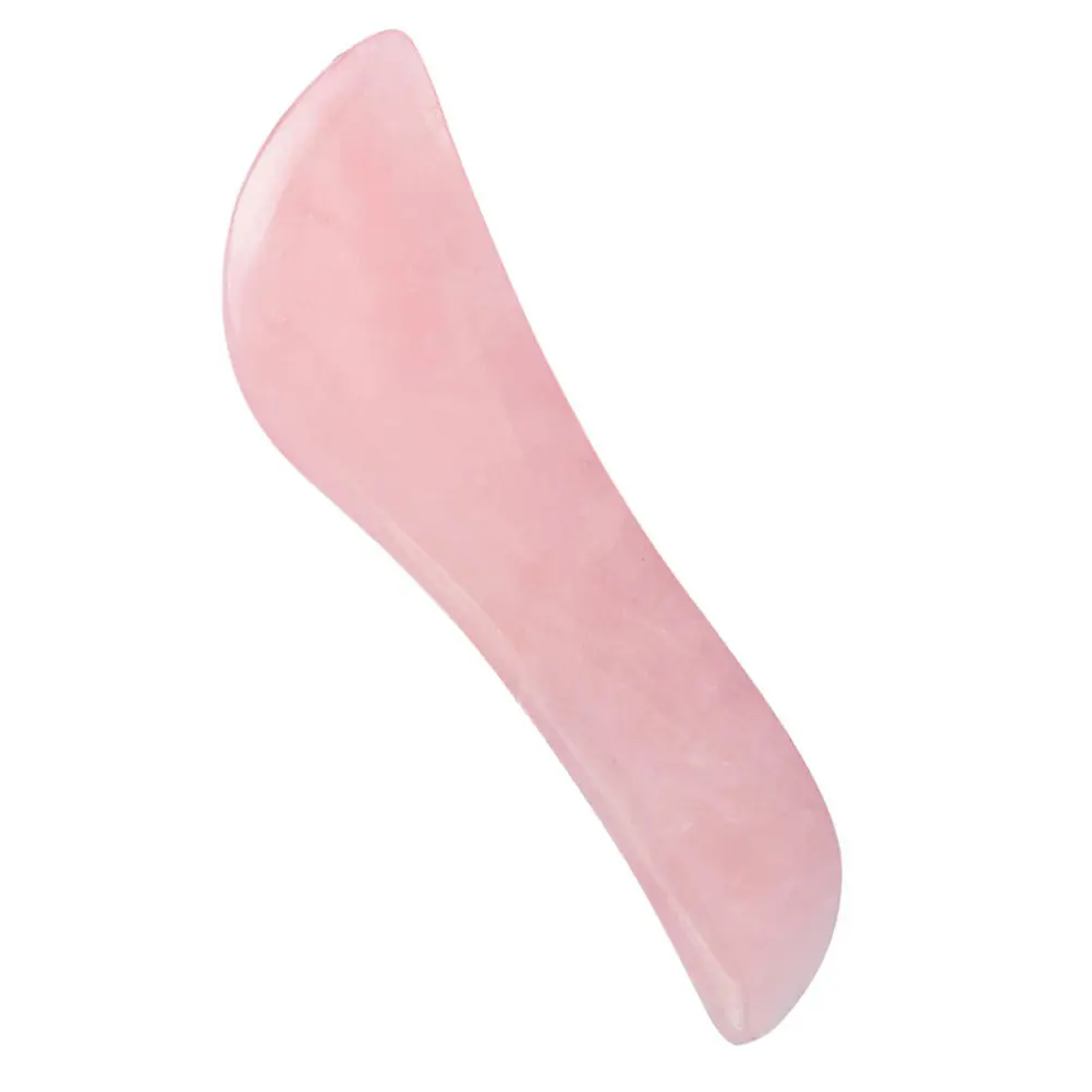 

1Pcs Rose Quartz Gua Sha Board Small Facial Massage Tool S Shape Pain Relief Spa Scraping Therapy High Quality Smooth