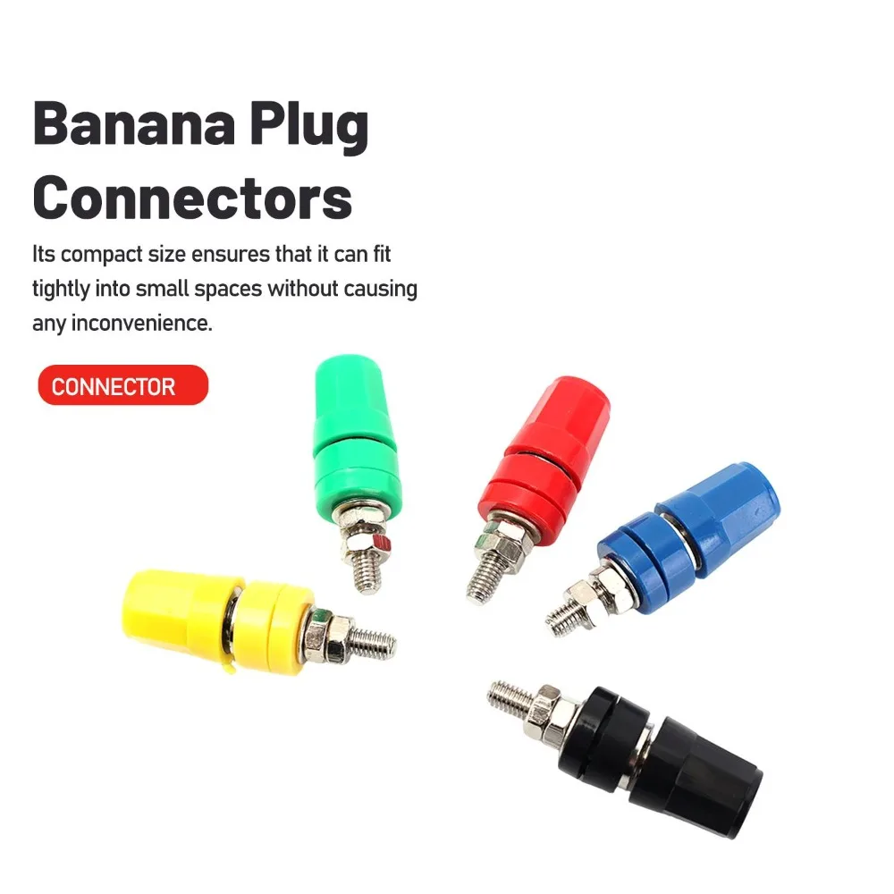 4mm Banana Plugs Test Probe Conversion Insulated Binding Post Jack Terminals Connectors for Audio Amplifier Speaker Power Supply view 2