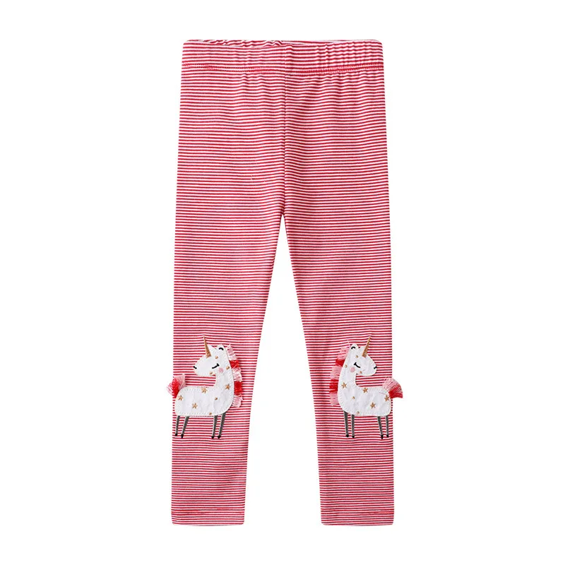 Little maven Girls Leggings Pants Unicorns and Hamster Embroidery Children's Clothing Skinny Baby Pencil Pants Baby Leggings