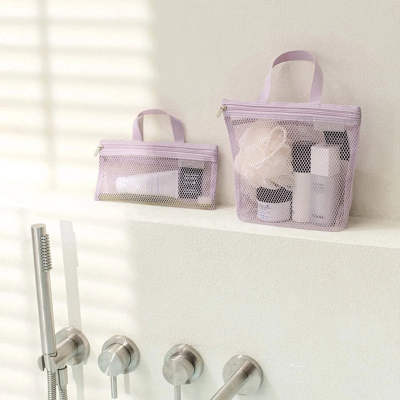 المحمولة ماكياج أدوات الزينة حقيبة التخزين شبكة الشاطئ المرحاض دش حقيبة مستحضرات التجميل حقيبة يد للسفر أدوات الزينة حقيبة التخزين المنظم الحقيبة