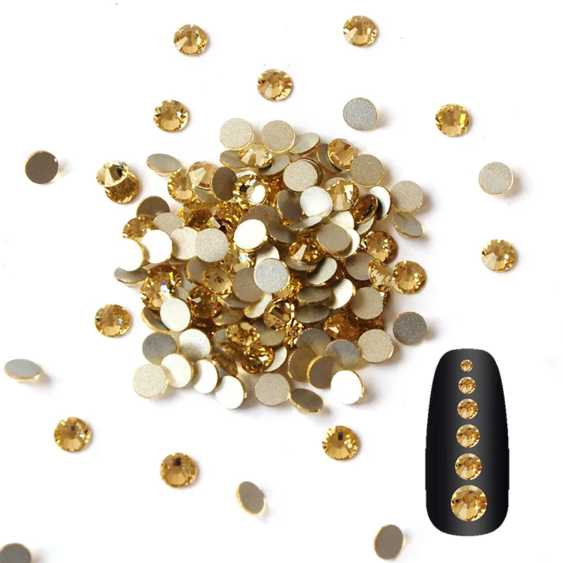 Jonquil Flatback Strass-Steine, glänzende Kristallglassteine, nicht heißklebend, für Nagelkunst, Kleidung, Handwerk und Schmuckherstellung. – Detail 5