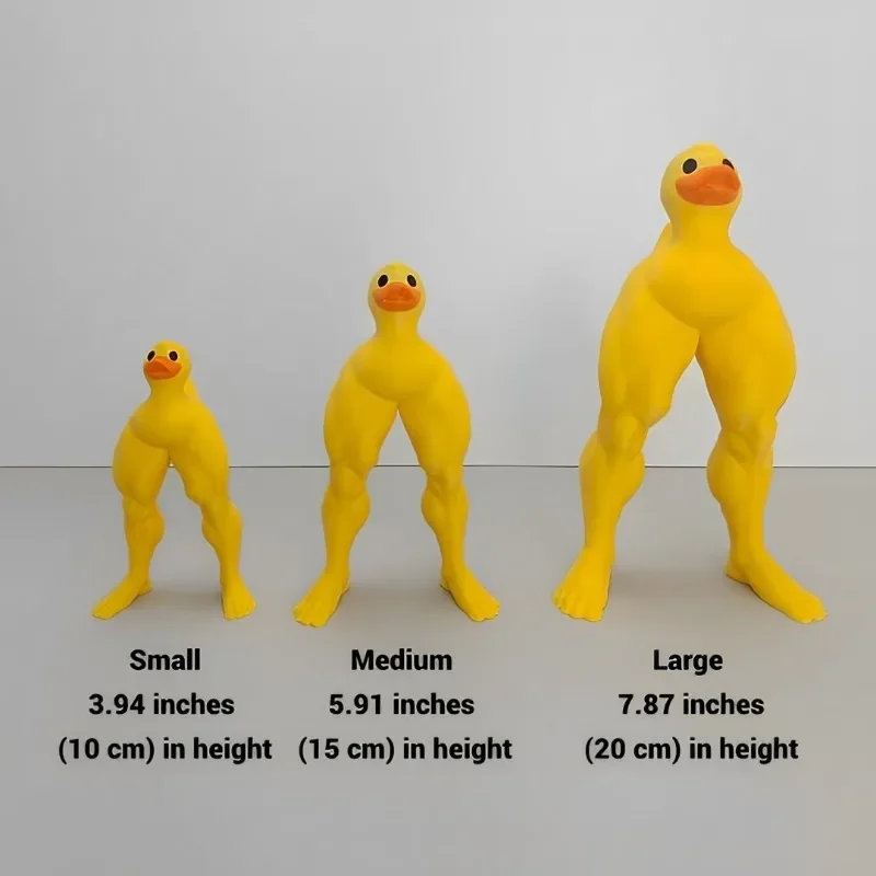 Funny Muscular Duck Desktop Decoration for Home and Office Eye-catching Muscle Ducks Table Ornament Figurine