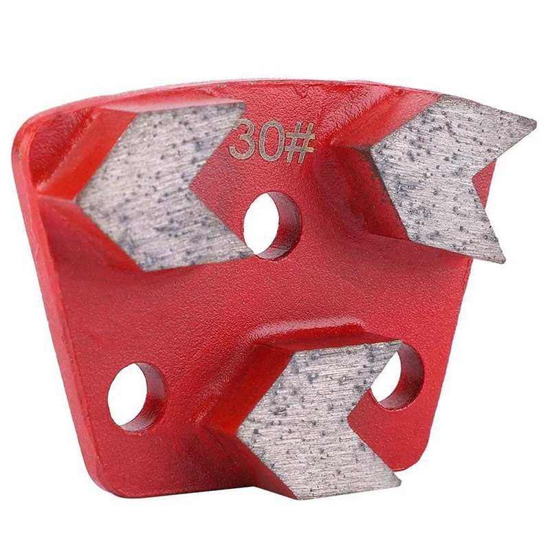 

6X 30 Grit Metal Bond Scraper Trapezoid Diamond Floor Grinding Pad Disc For Removing Adhesives Spots Joints