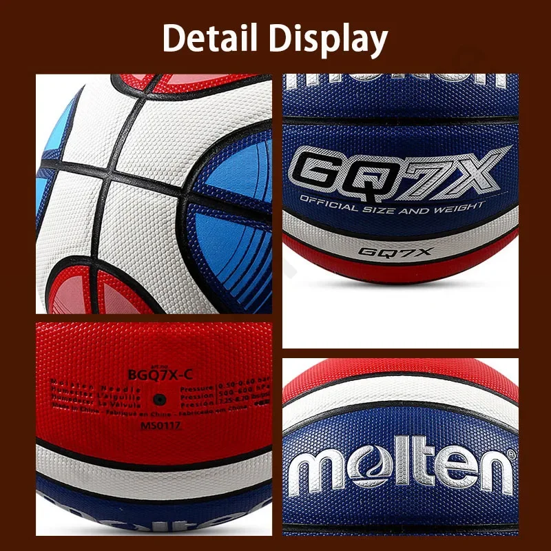 Molten BG3320Original Molten ukuran 5/6/7 bola basket untuk pria wanita muda luar ruangan dalam ruangan latihan pertandingan bola basket sentuhan lembut