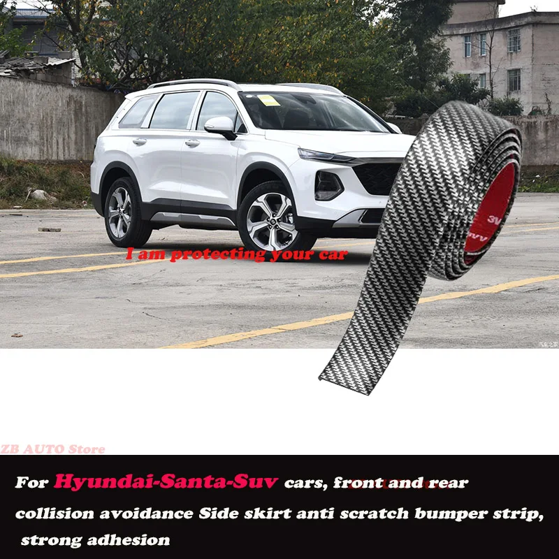 

Strong adhesive bumper strip, front and rear lip side skirts, collision and scratch resistant, suitable For Hyundai Santa Suv