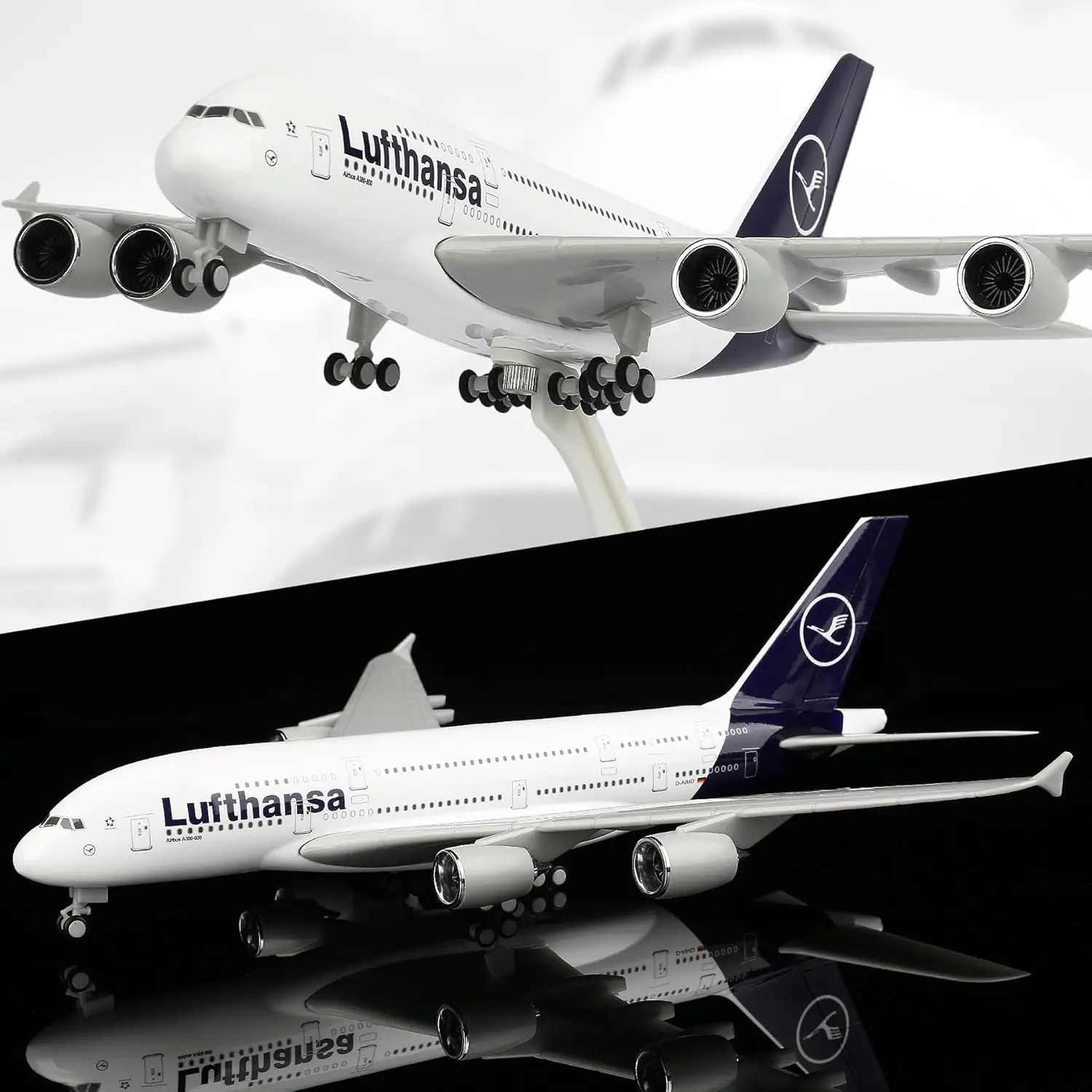 

30CM Diecast Resin Airplane Model Luthansa A380 Model Plane Toy Plane Collected Gift for Collectible Display