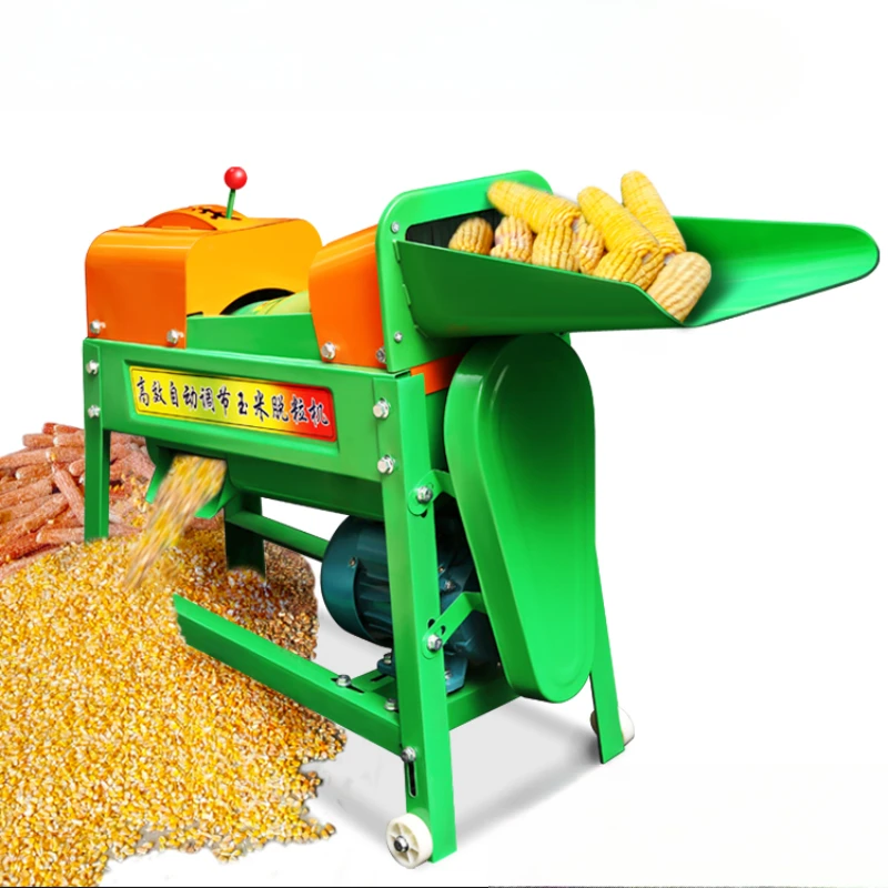 

Electric corn thresher fully automatic household small agricultural machine corn peeler hanging block hitting corn machine