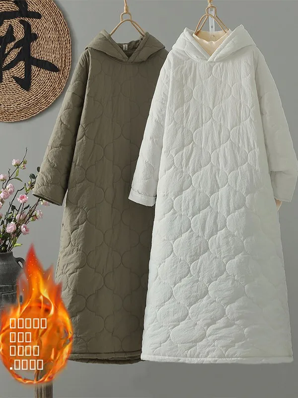 

Artistic Mid-Length Thiened Cotton Women's Coat Winter New Arrival Air-Warming Cottonwear Comfortable Commute Sle