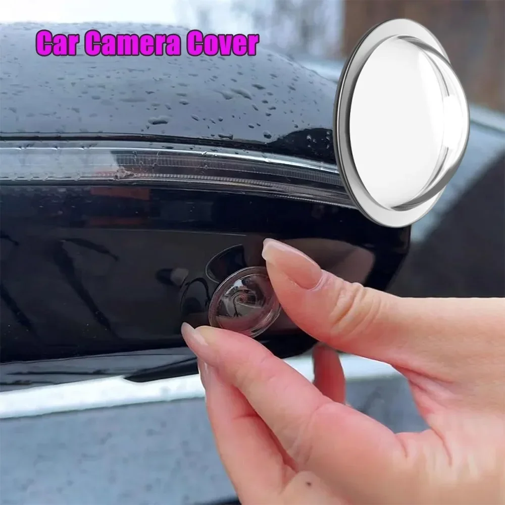Universal Car Camera Lens Protector 2PCS Rear View Backup Camera Cover 360° Camera Protection Anti Scratch Waterproof