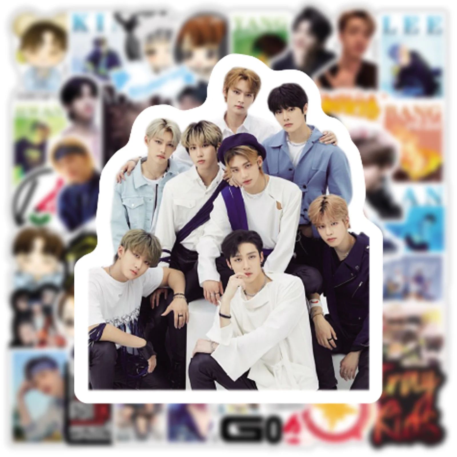 50 sztuk śliczne Skzoo naklejki Skzoo Kpop naklejki zrób to sam Scrapbooking telefon bagaż deskorolka wodoodporne naklejki Graffiti