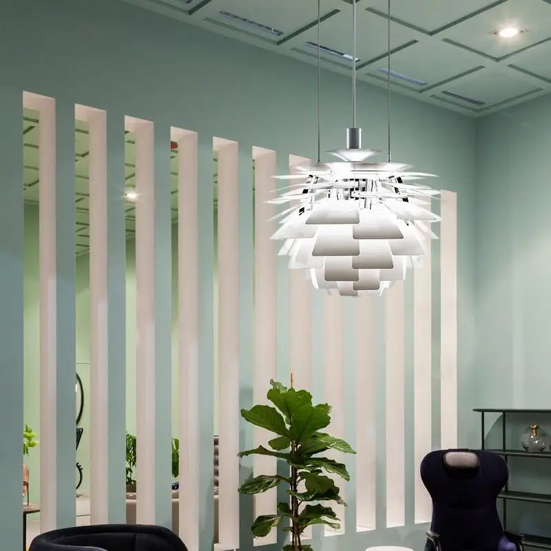 

Artichoke lamp Pinecone Aluminum Pendant Light white luxury designer lamp for Living Room Office badroom Suspension Luminaire
