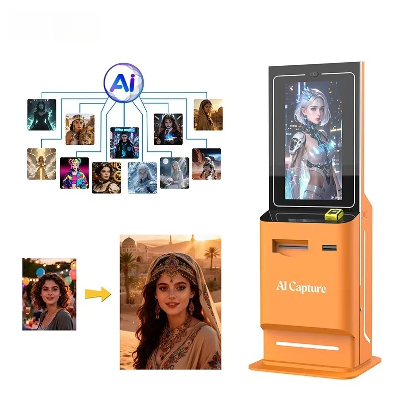 custom photo vending booth compact layout with printer custom logo support for small space 24h self‑service wholesale purchasers