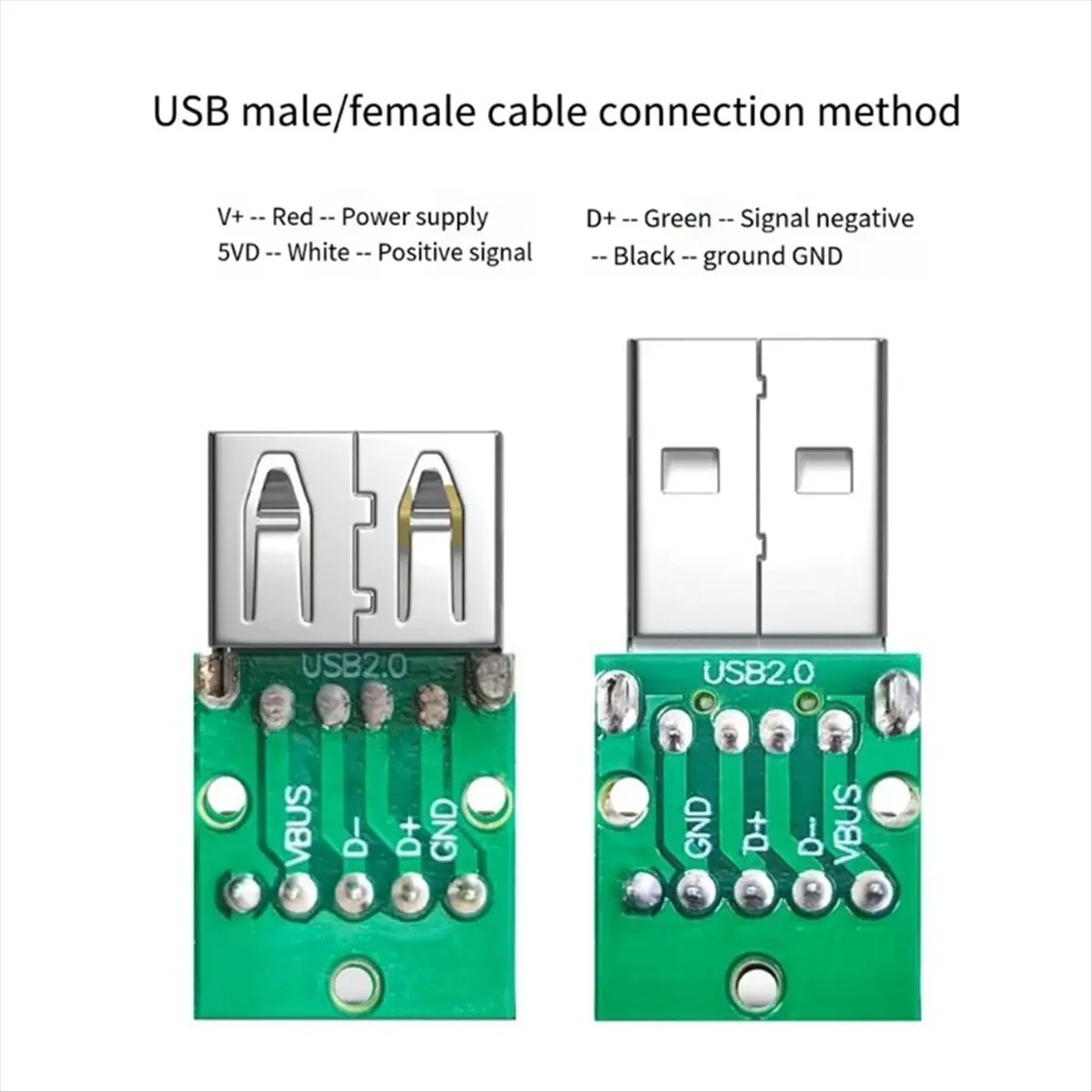 Super Sale USB2.0 Solderless Adapter Metal Case USB 2.0 Terminal Block Data Connector USB Screw Terminal Board Plug Female