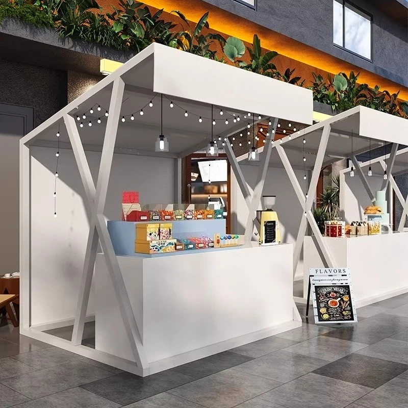 Internet celebrity market stall display stand food snack street outdoor cottage wrought iron commercial street event promotion