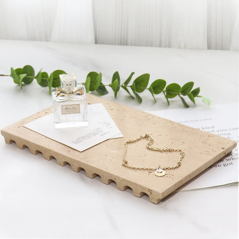 Modern Cave Stone Storage Tray Creative Hand Bedroom Jewelry Organizer Desktop Cosmetics Container European Home Decoration