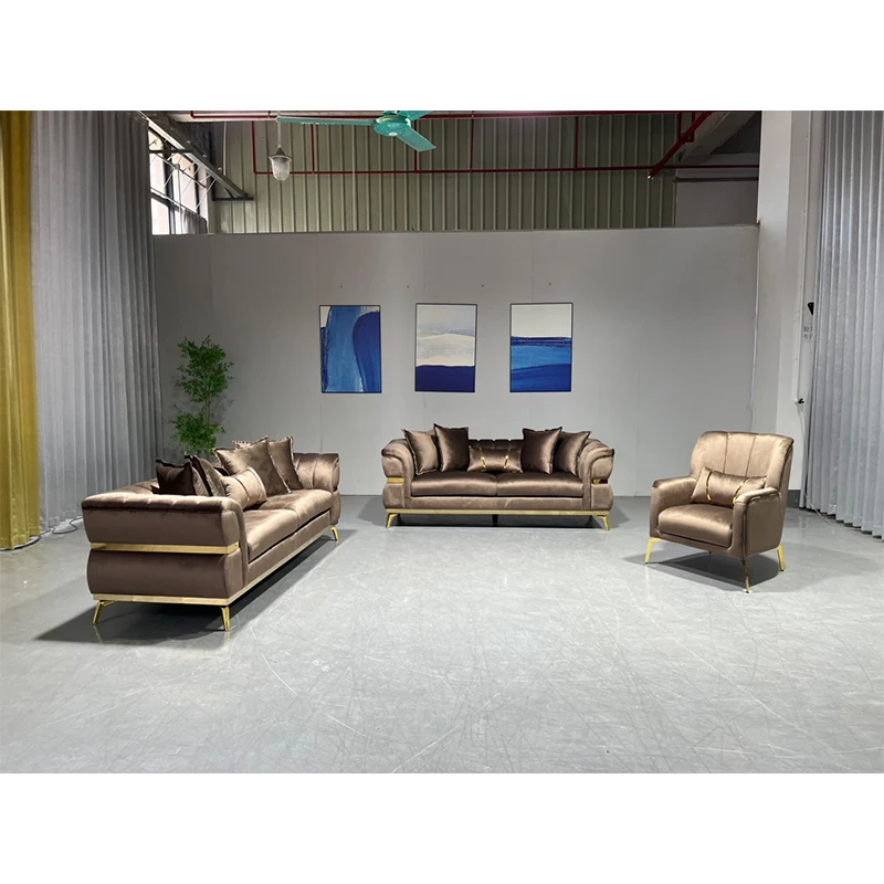 

# Factory Modern Luxury Living Room Sofa Furniture Set Fabric 3 Seater Modular Sectional Comfortable Couch Set