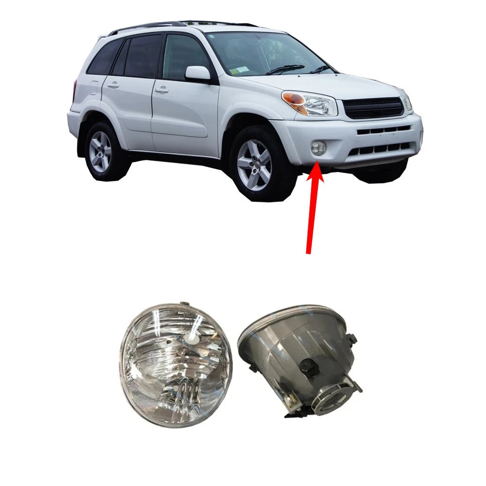 

Лампа для переднего бампера Toyota RAV4 2004 2005, противотуманная фара для Avalon 2005 2006 2007, прозрачная линза с или без лампы, 1 шт.