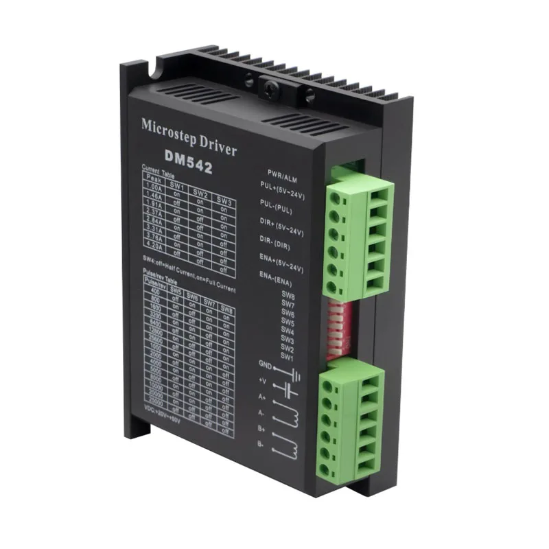 DM542 CNC Digital Stepper Motor Driver DC20-50V 128 Subdivision Micro-Step Resolutions, CNC Controller for Nema23 Stepper Motor