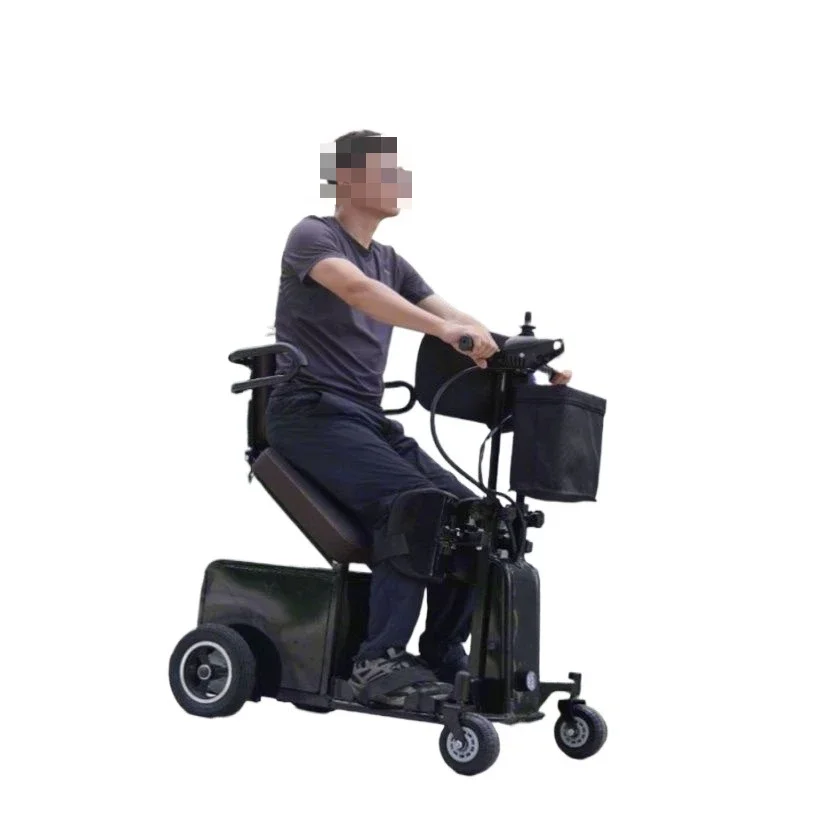 Standing exercise car Rehabilitation training Mobility Wheelchair battery life Elderly mobility assistance Side get on and off