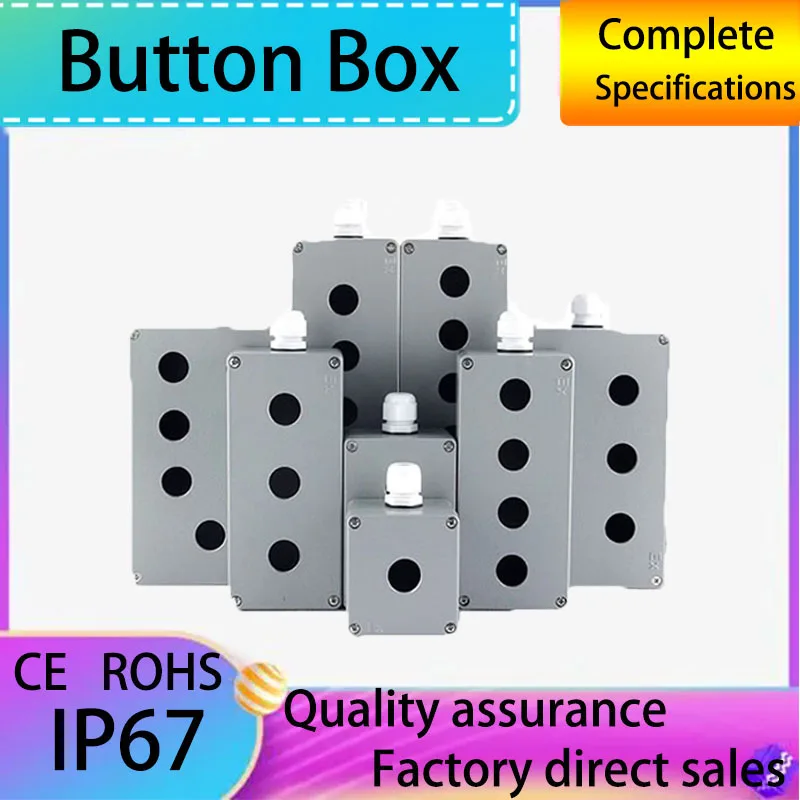 

Waterproof button box switch control box 12345 hole industrial switch indicator box 22mControl Equipment 1 2 3 4 5 6 Hole