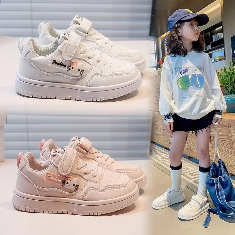 

Sweet Kitty Anime Kawaii Sanrio Children Casual Shoes Cute Cartoon Soft Soled Running Sneakers Lovely Pendant Gifts for Girls