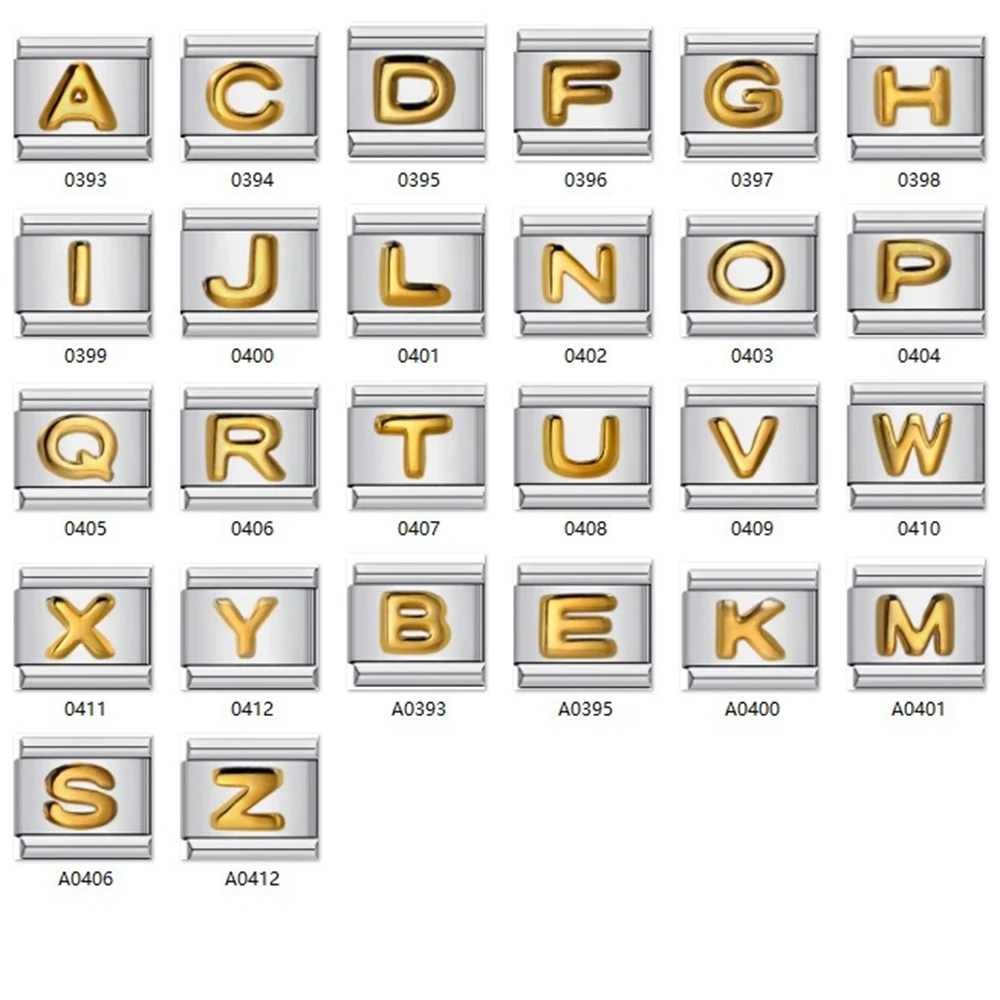 سوار ساحر من الستانلس ستيل للرجال والنساء ، ذهبي 26 حرف ، وصلات إيطالية ، يناسب سوار 9 ، مجوهرات تصنعها بنفسك ، هدية ذكرى سنوية ، ساخن ، ،