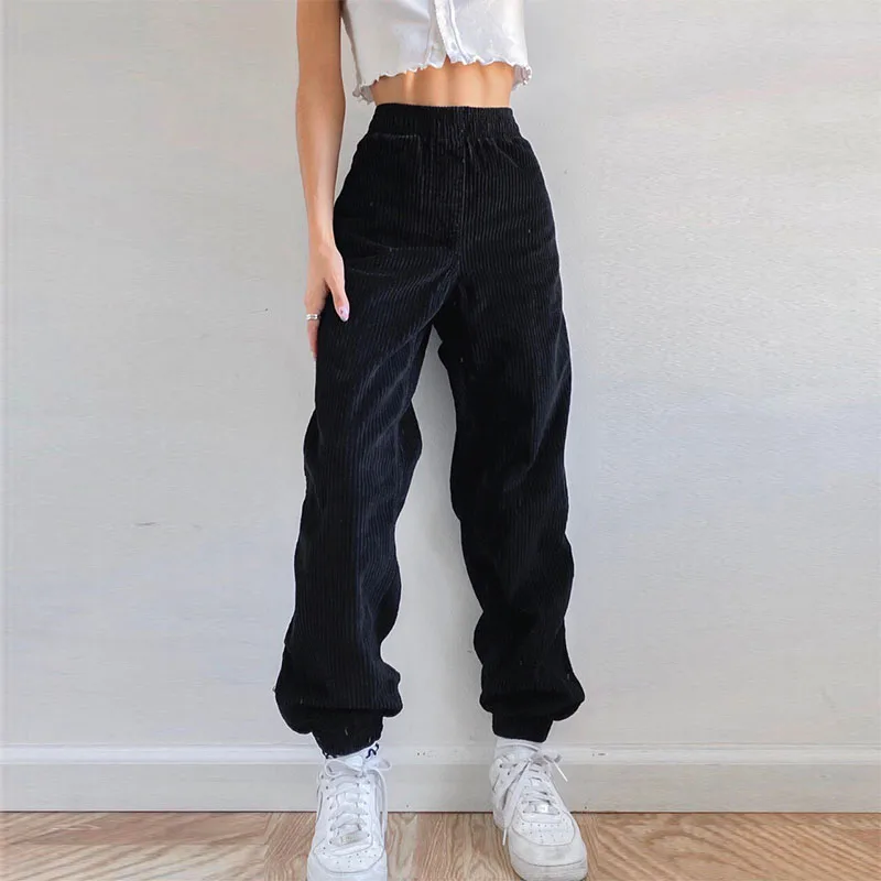 

Streetwear Harajuku Loose Trousers Cuteandpsycho Joggers Women Corduroy Pants Y2k Vintage Casual Aesthetic Oversized Sweatpants