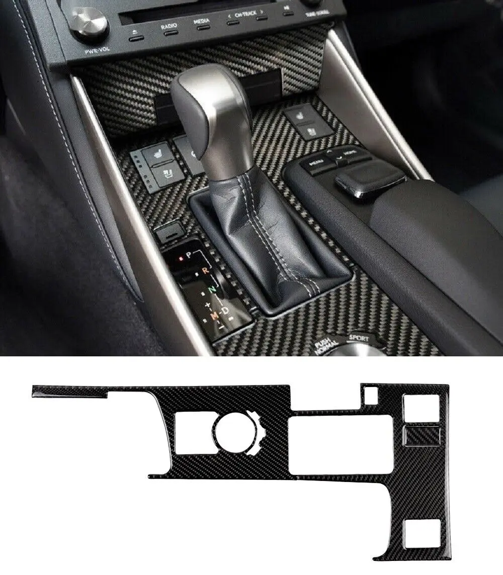 

Carbon Fiber Car Central Console Gear Shift Panel Interior Accessories For Lexus IS200t 250 350 IS F