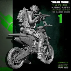 Yufan Model 75mm 1/24 Model Kit Motorcycle Resin Soldier self-assembled YFWW-1870