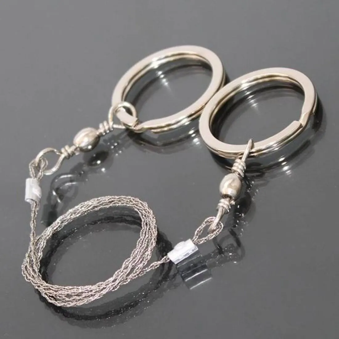 Emergency Survival Team EDC Stainless Steel Wire Saw Wood Outdoor Camping Hiking Manual Wire Rope Chain Saw Travel Tools