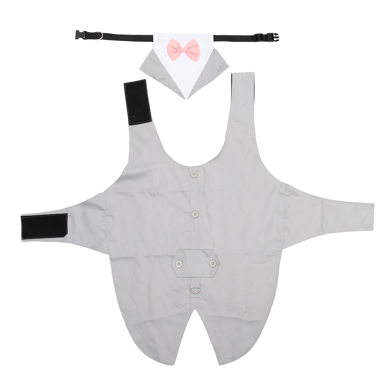 

1 set Pet Wedding Costume Set Dogs Stylish Skin-Friendly Suit Wedding Outfit For Puppies Breathable Dog Bandana For Party