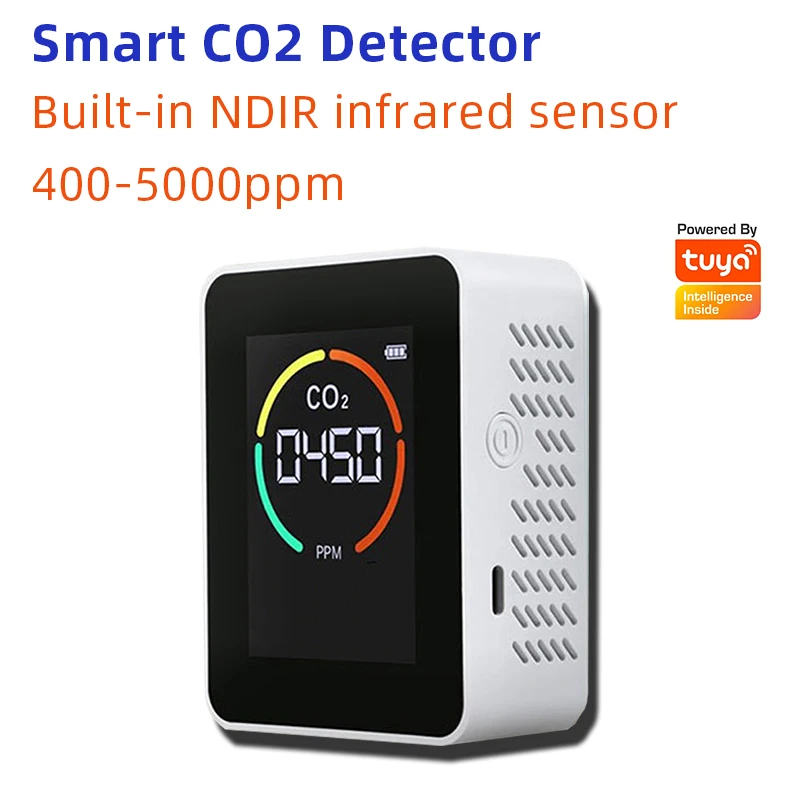 

WIFI/Zigbee Tuya Smart CO2 Sensor NDIR Carbon Dioxide Detector High Precision LCD Display Smart Life APP Home