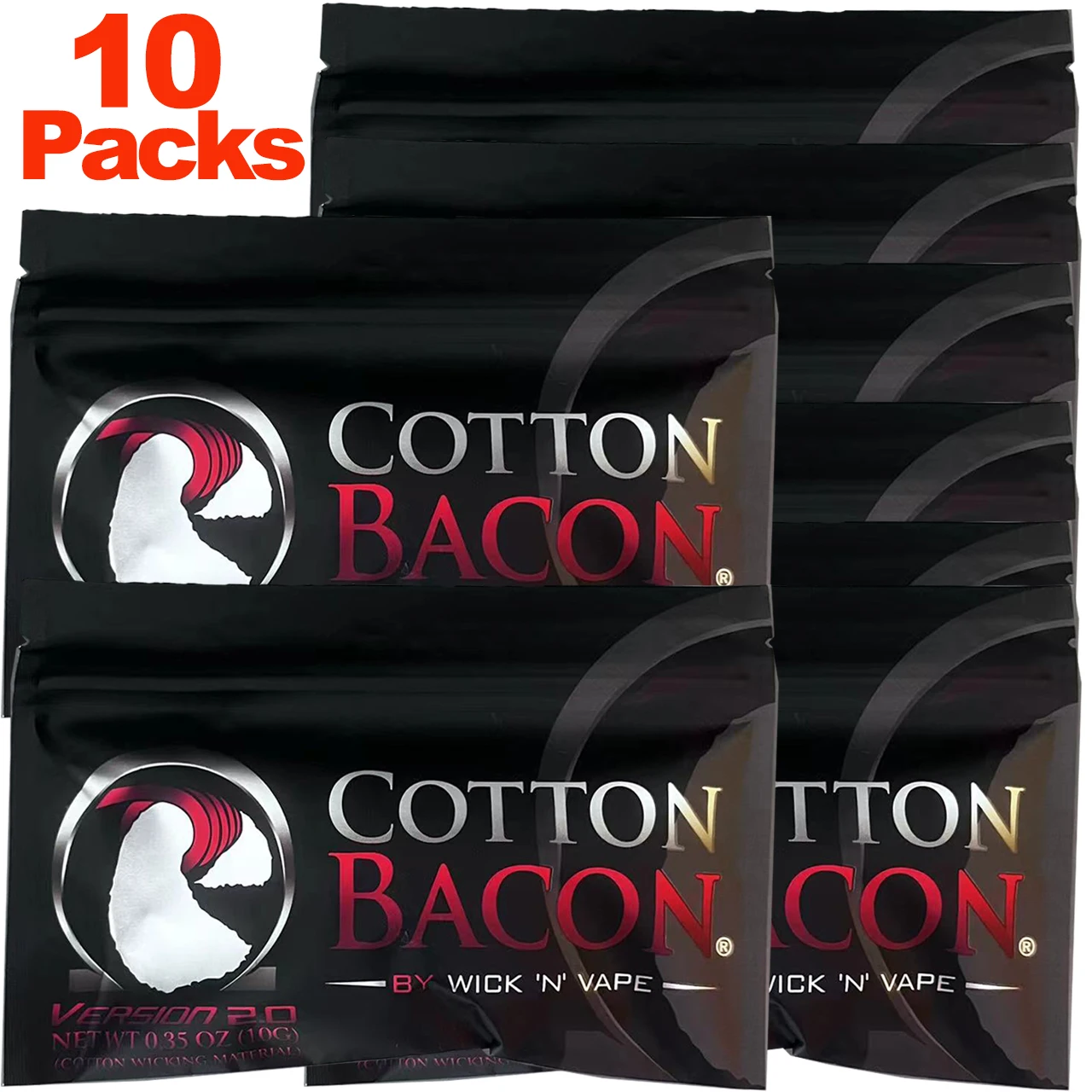 10PACK 2.5/3.0 Mesh Boro Tank Coil Cotton COTN Thread Zeus X Organic Cotton For RDL MTL/DL DIY Liquid Absorbing Oil Guide Cotton