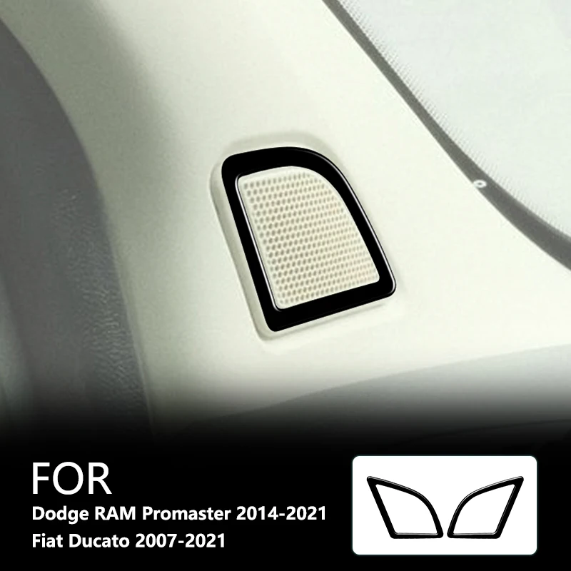 A-pillar Audio Panel Brand New ABS Gloss Black Stickers For Dodge RAM Promaster 2014-2021 Fiat Ducato 2007-2021 Car Accessories