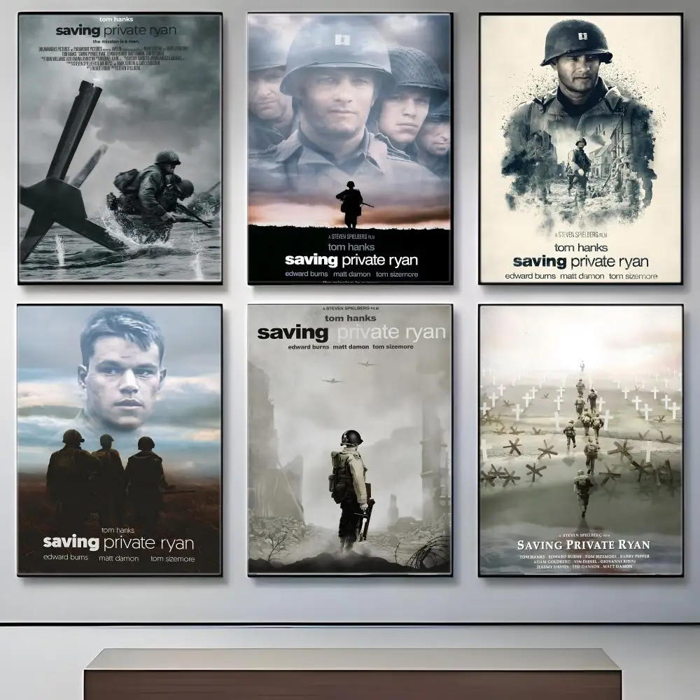Movie S-Saving Private Ryan Poster Crease Free Waterproof Durable All Space Wall Decor