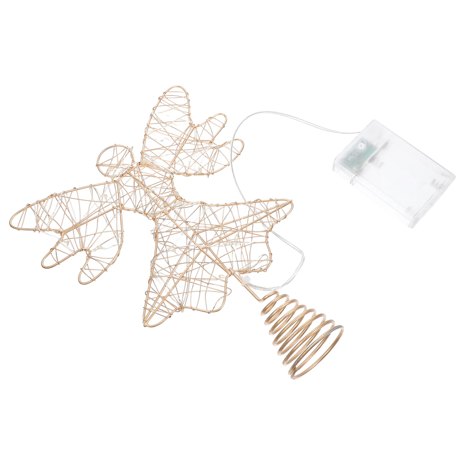 LED Tree Top Star Gold Decor ตกแต่งคริสต์มาส Topper พร้อมแสง