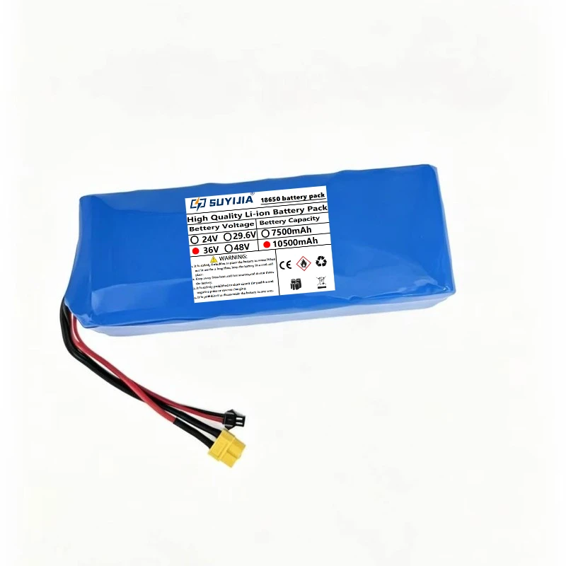 36V 10500mAh10S3P 18650 Rechargeable Li-ion Battery Bicycle Electric Scooter Vehicle Battery with BMS