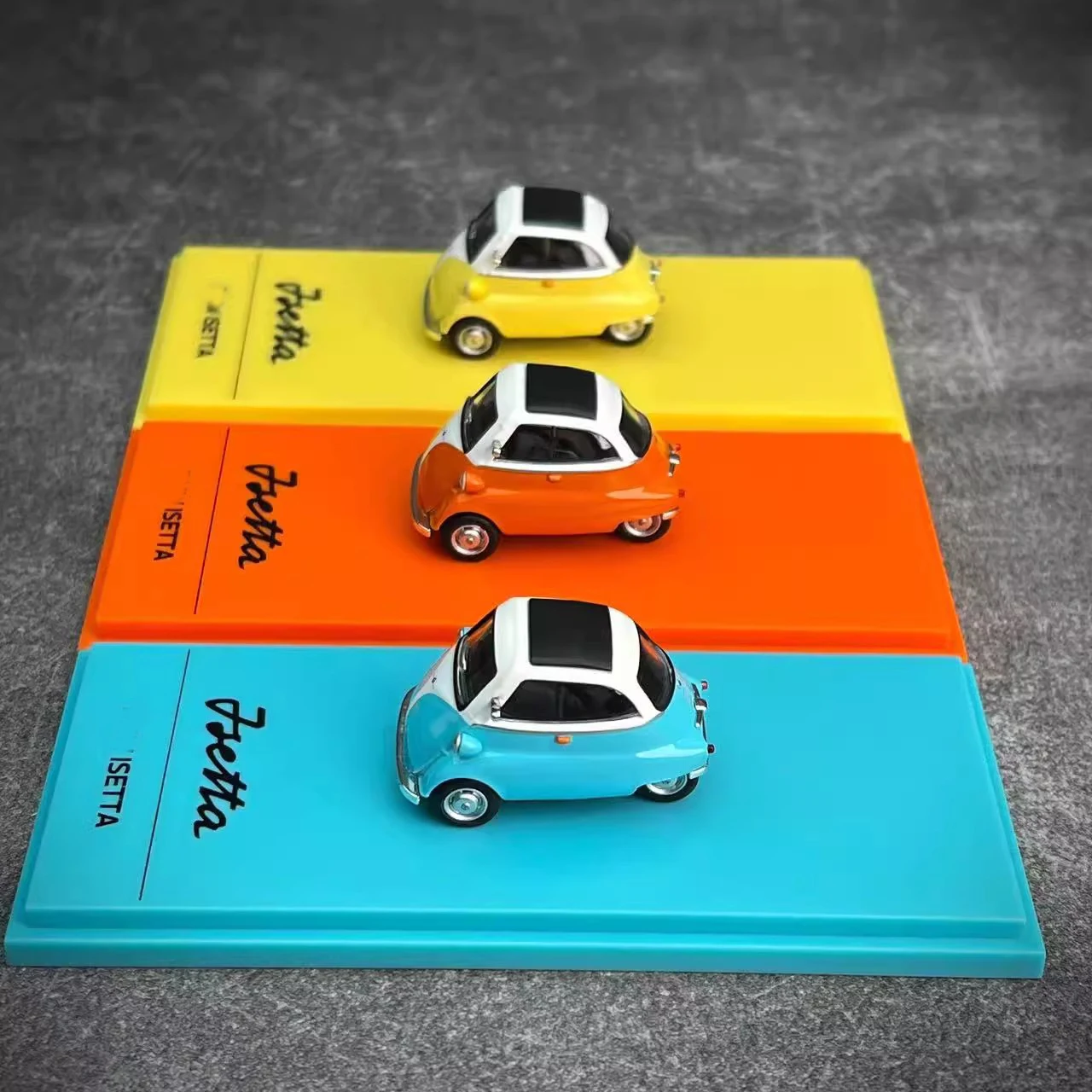 صندوق AR diecast نموذج 1/64 مقياس جديد Isetta زخرفة ثابتة مجموعة هدايا العيد #5