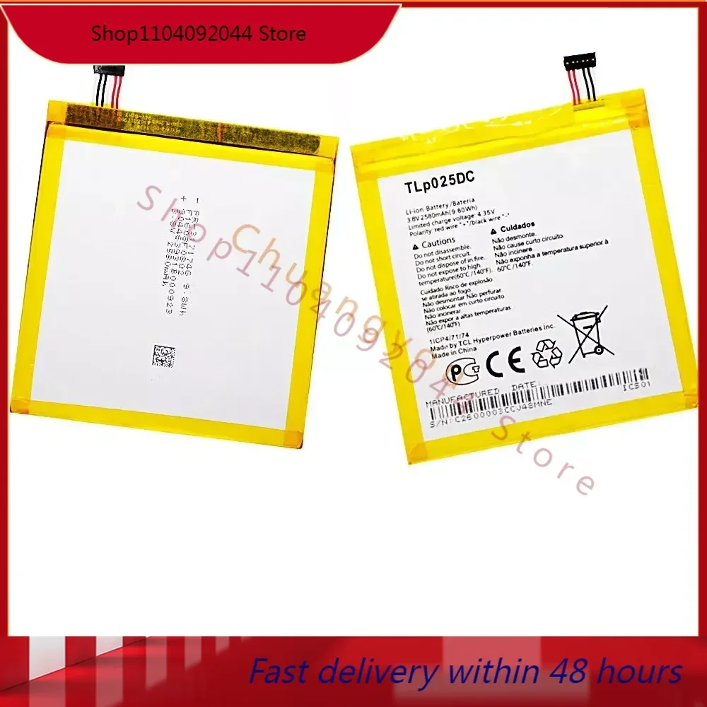 High quality Replacement Battery profession For Alcatel One Touch Pixi 4 6.0 OT-8050 8050D OT 9001D 9001A 9001X TLP025DC 2580mAh