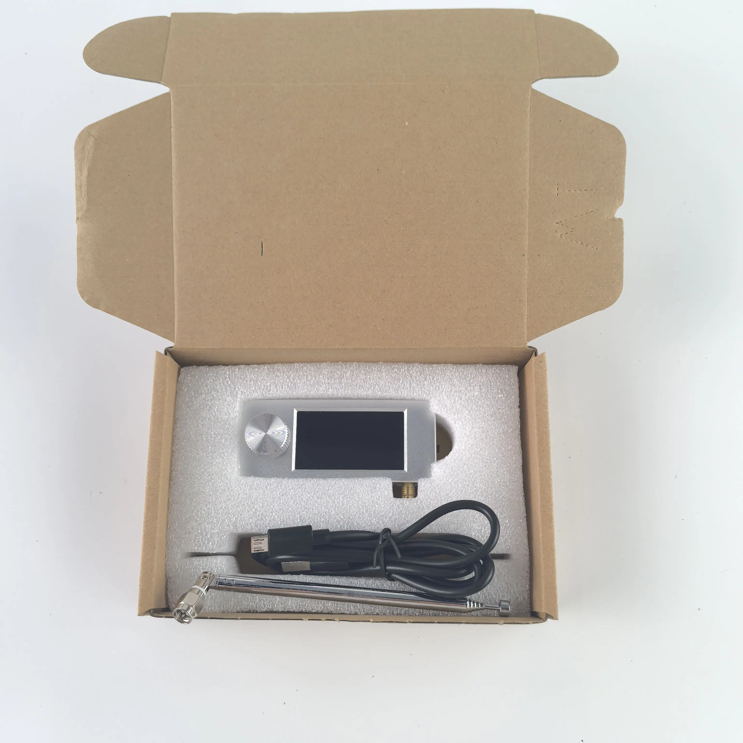 CNC Metal Silver ATS MINI Pocket SI4732 DSP Radio, Full Band Mini Receiver Mini SI4732 Radio view 2